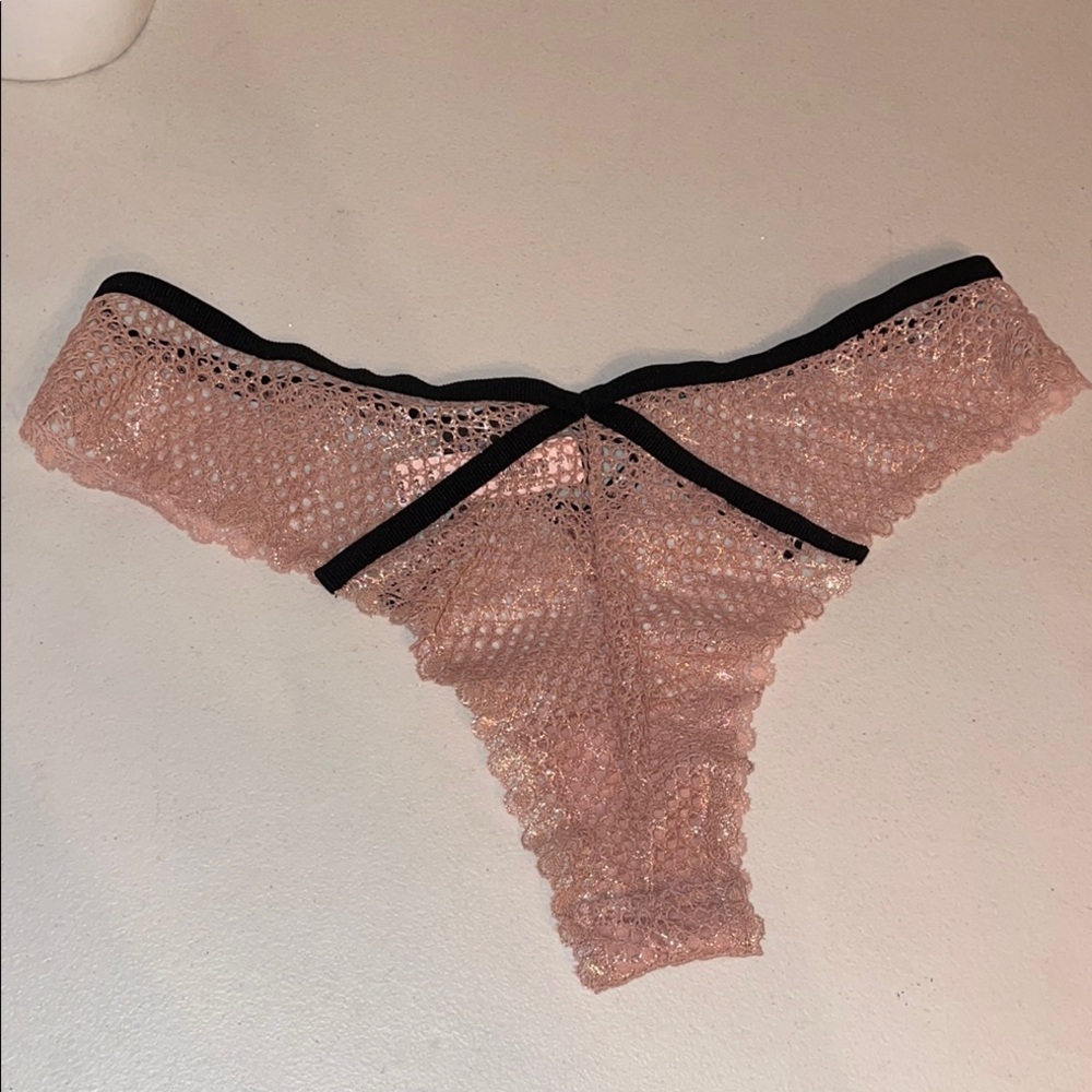 Victoria's Secret Thong VS Dusty Rose Shimmer Thong VS VERY SEXY Fishnet Panty 🆕 - Picture 3 of 17
